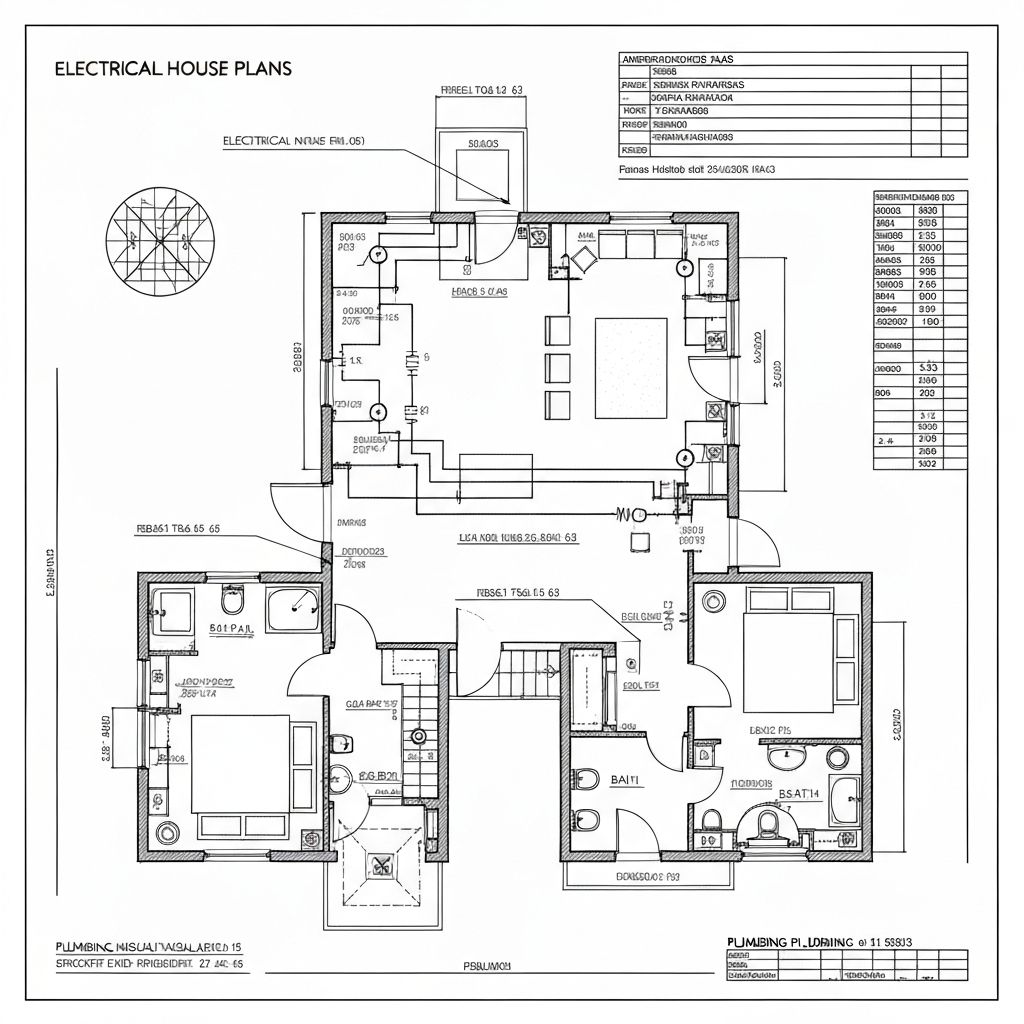 Planta elétrica e hidráulica